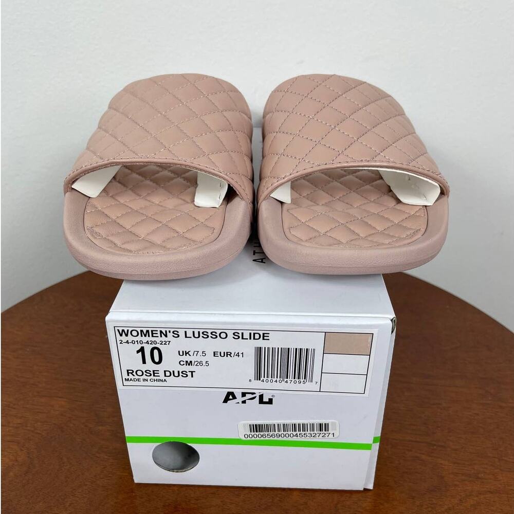New Women's APL: Athletic Propulsion Labs Lusso Slides in Dust Rose Size 10 - Picture 8 of 8